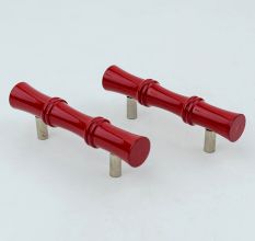 Red handmade Wooden Door Handles for Drawer and Dresser-1 Piece (5 Inches)